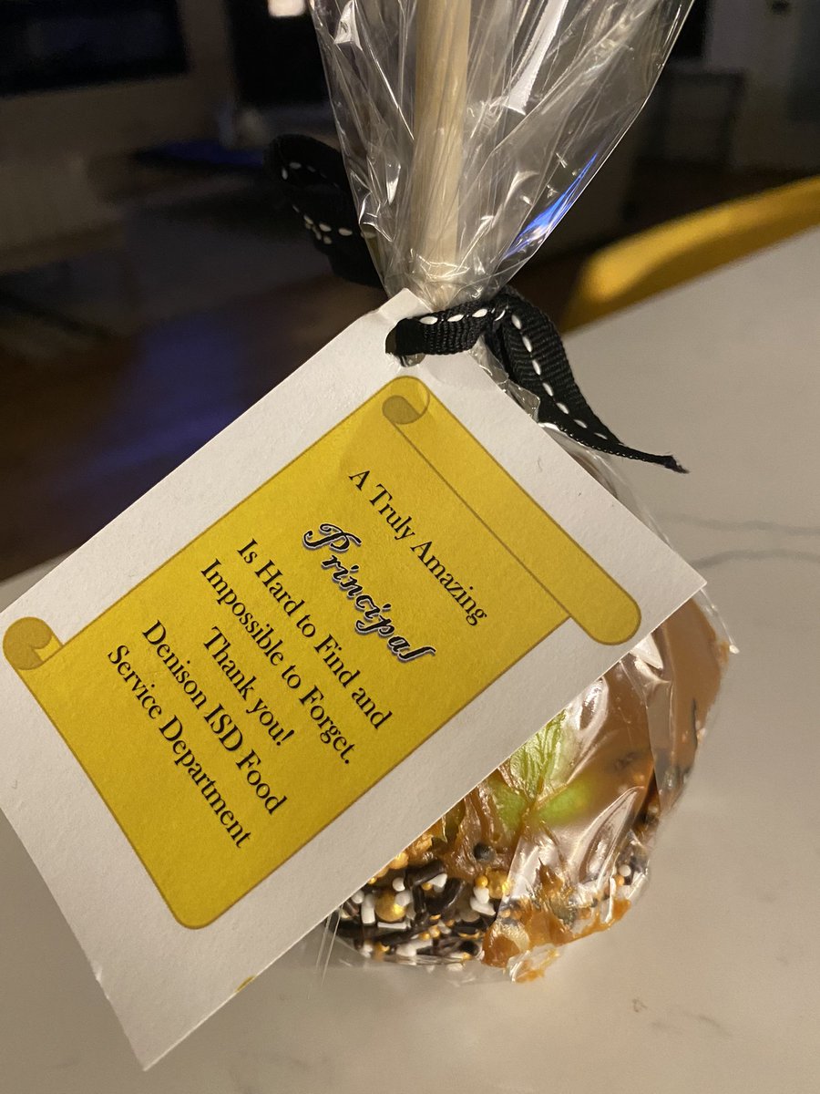 Thank you Denison Food Service Department for this delicious sweet treat! This Principal appreciated YOU! #igtonayj