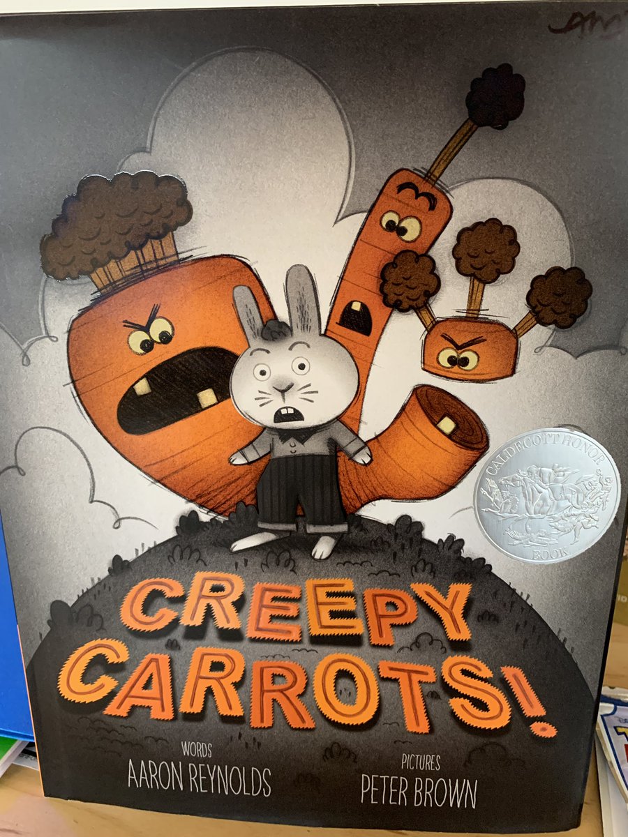 Part 1 of our #creepycarrots fun.  So happy I could share the story with gr 1/2 and their 5/6 friends. We made painted paper with texture tools. Stay tuned for the creepy carrots tomorrow!  #RCDSB #collaboration #RCDSBArts <a href="/CentralRCDSB/">Central Public School - RCDSB</a>