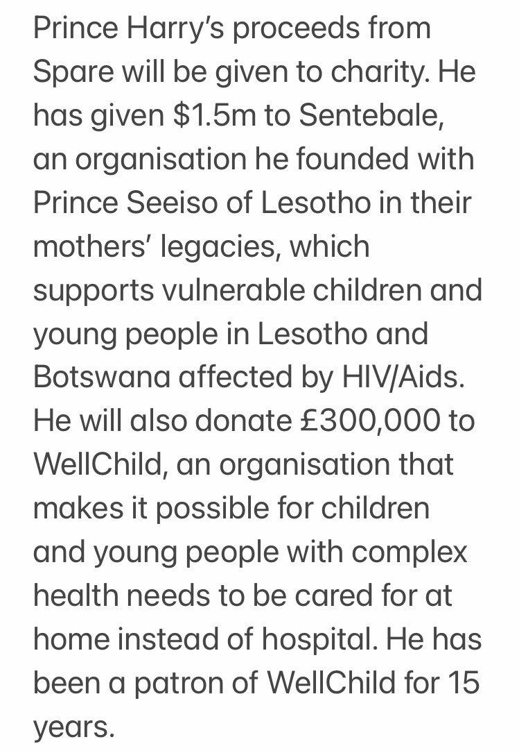 @JuliaTifosi @bellamackie Respectfully, he is donating proceeds to named charities (not just a vague promise). Facts from the Guardian UK.