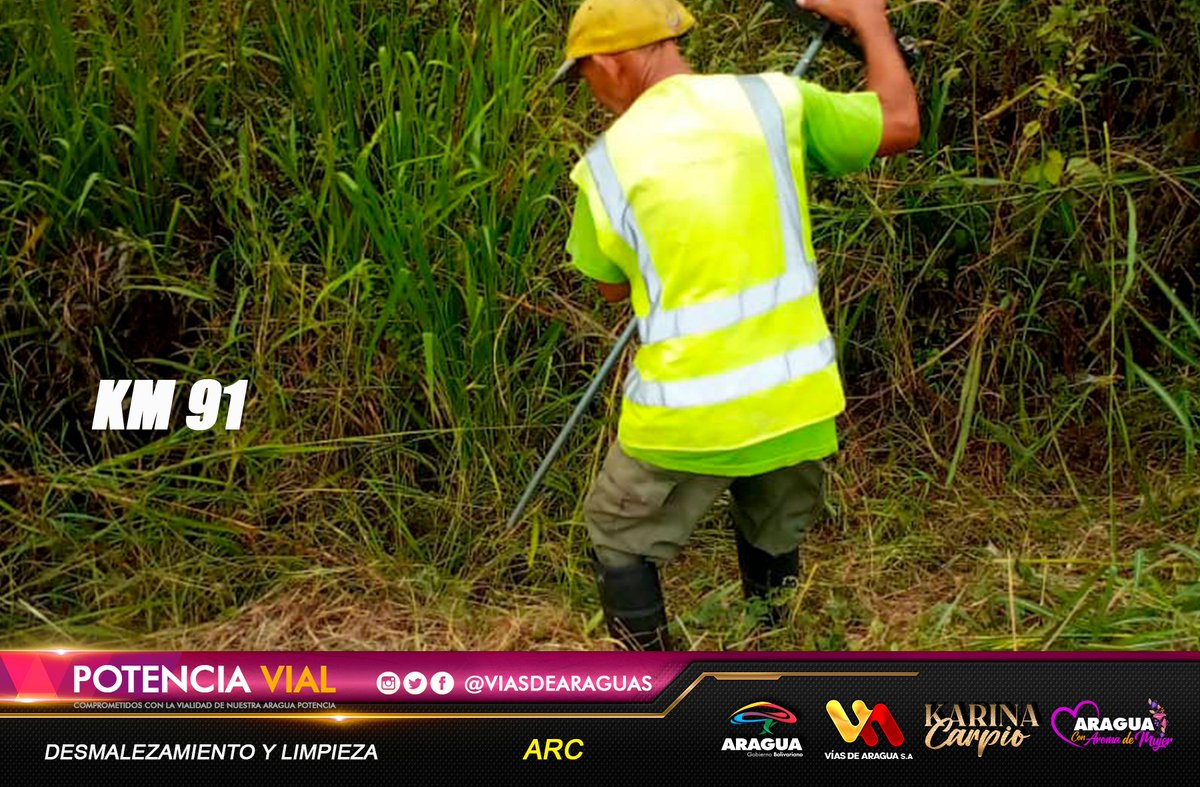 viasdearaguas's tweet photo. 🚧📸Trabajamos con desmalezamiento y limpieza  tramo #Aragua km 91 cumpliendo las líneas estratégicas del Pdte. @NicolasMaduro y de la Gdora. @Soykarinacarpio dejando en óptimas condiciones con la constancia y esfuerzo
#PuebloConCasaPropia
@delcyrodriguezv @dcabellor @VTVcanal8 https://t.co/3WSwJ3OLkJ