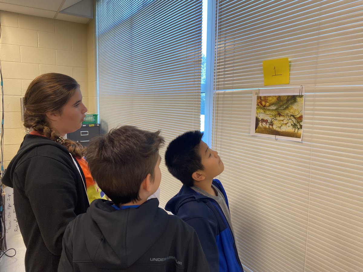 MrsEtense's tweet photo. Wowzers! 6th grade historians analyzing cave paintings.
#ESMS2022 #deepthinking #makingobservations @MrsB_ESMS @ServissMrs @MrsCEastShore https://t.co/y4yPUSzMbP