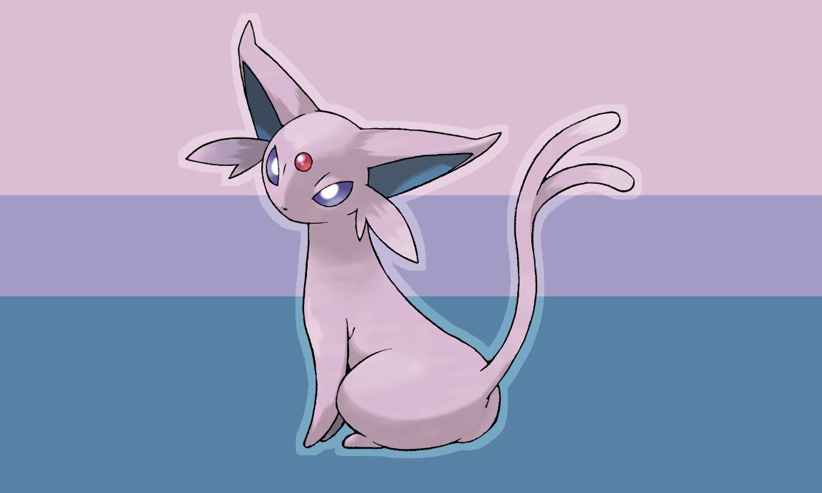 bifIag's tweet photo. Espeon bisexual flag! ♡ #bitwt

For bisexuals who are kin with, relate to or find comfort in Espeon from Pokemon! https://t.co/st0gWwNWTZ