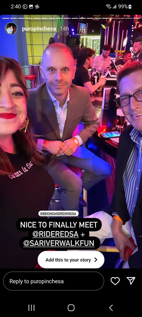 SARiverwalkFun's tweet photo. It was great to meet @PuroPincheSA last night at Be Kind & Rewind. Thanks for chatting Stephanie. You are a San Antonio treasure!
#SARiverwalkFun #PuroPincheSA #RideRedSA https://t.co/s3itCndLLw