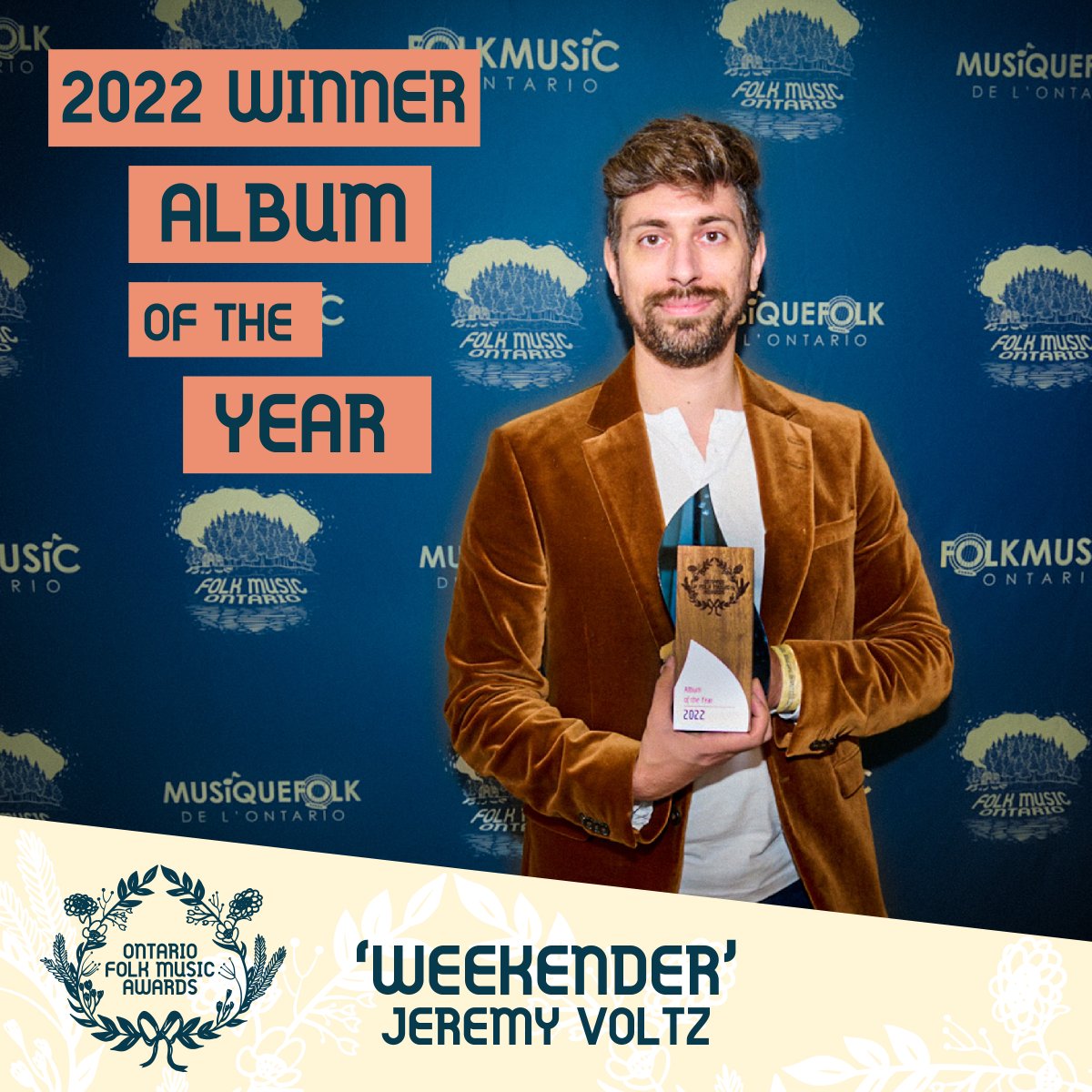 Folk Canada (@folkmusicon) on Twitter photo ABUM OF THE YEAR
<a href="/jervoltz/">Jeremy Voltz</a>, Weekender
2022 Ontario Folk Music Awards
Nominees:
John Muirhead – Traveller
Shawna Caspi – Hurricane Coming
The Sun Harmonic – Coast to Coast
The Wanted – Strange Flight
Photo: <a href="/DavidLeyes/">david leyes</a>
Design: <a href="/KaylaNezon/">Kayla Nezon</a>
#fmo #fmo2022 #ofma #ofma2022 ABUM OF THE YEAR
<a href="/jervoltz/">Jeremy Voltz</a>, Weekender
2022 Ontario Folk Music Awards
Nominees:
John Muirhead – Traveller
Shawna Caspi – Hurricane Coming
The Sun Harmonic – Coast to Coast
The Wanted – Strange Flight
Photo: <a href="/DavidLeyes/">david leyes</a>
Design: <a href="/KaylaNezon/">Kayla Nezon</a>
#fmo #fmo2022 #ofma #ofma2022