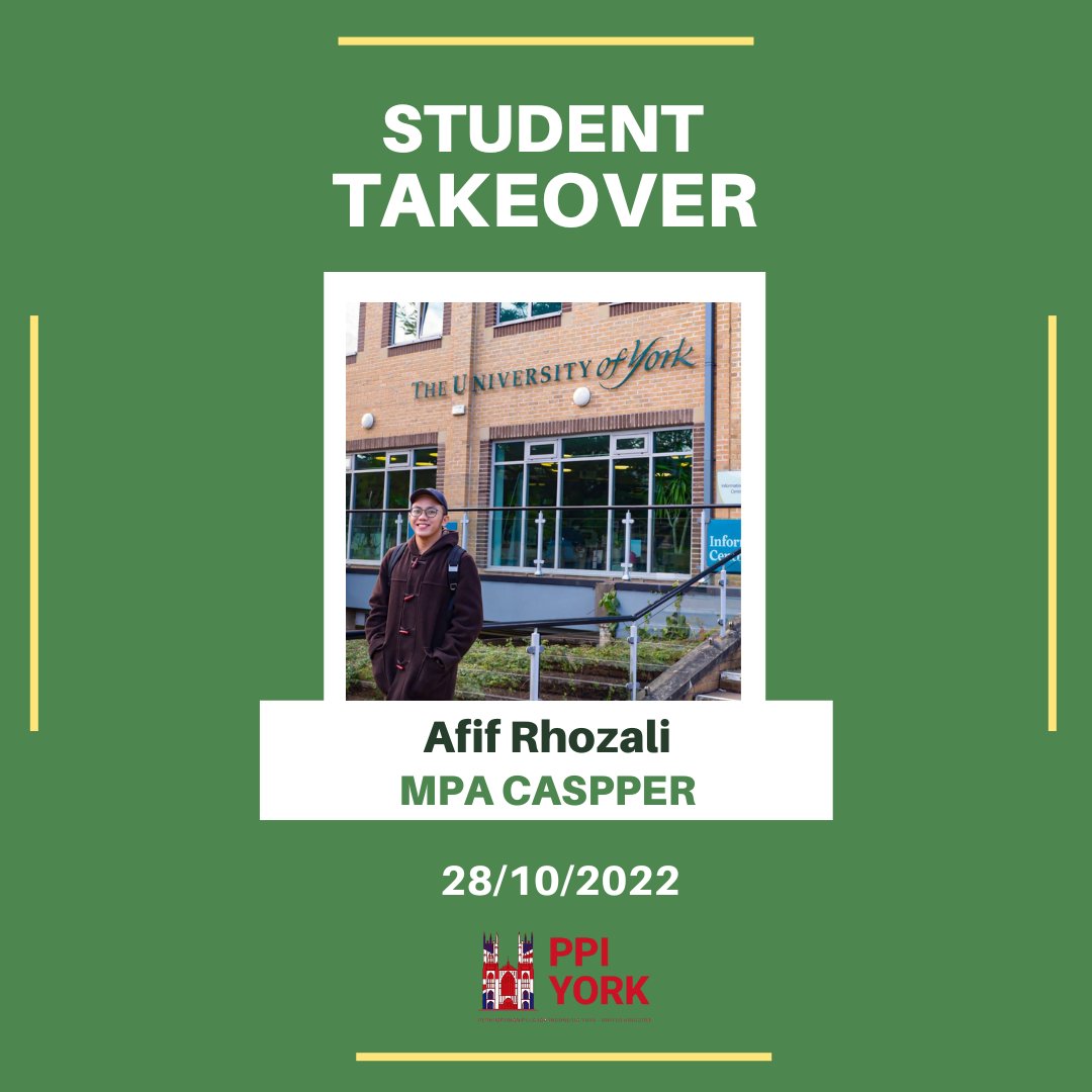 Hello Yorkies! 

I’m sure you know the drill but we have another instagram takeover this Friday (28/10/2022) from Afif Rhozali. It’s going to be the last takeover this month in regards to the topic of settling in York. 

Check our instagram to get more insight life in York!