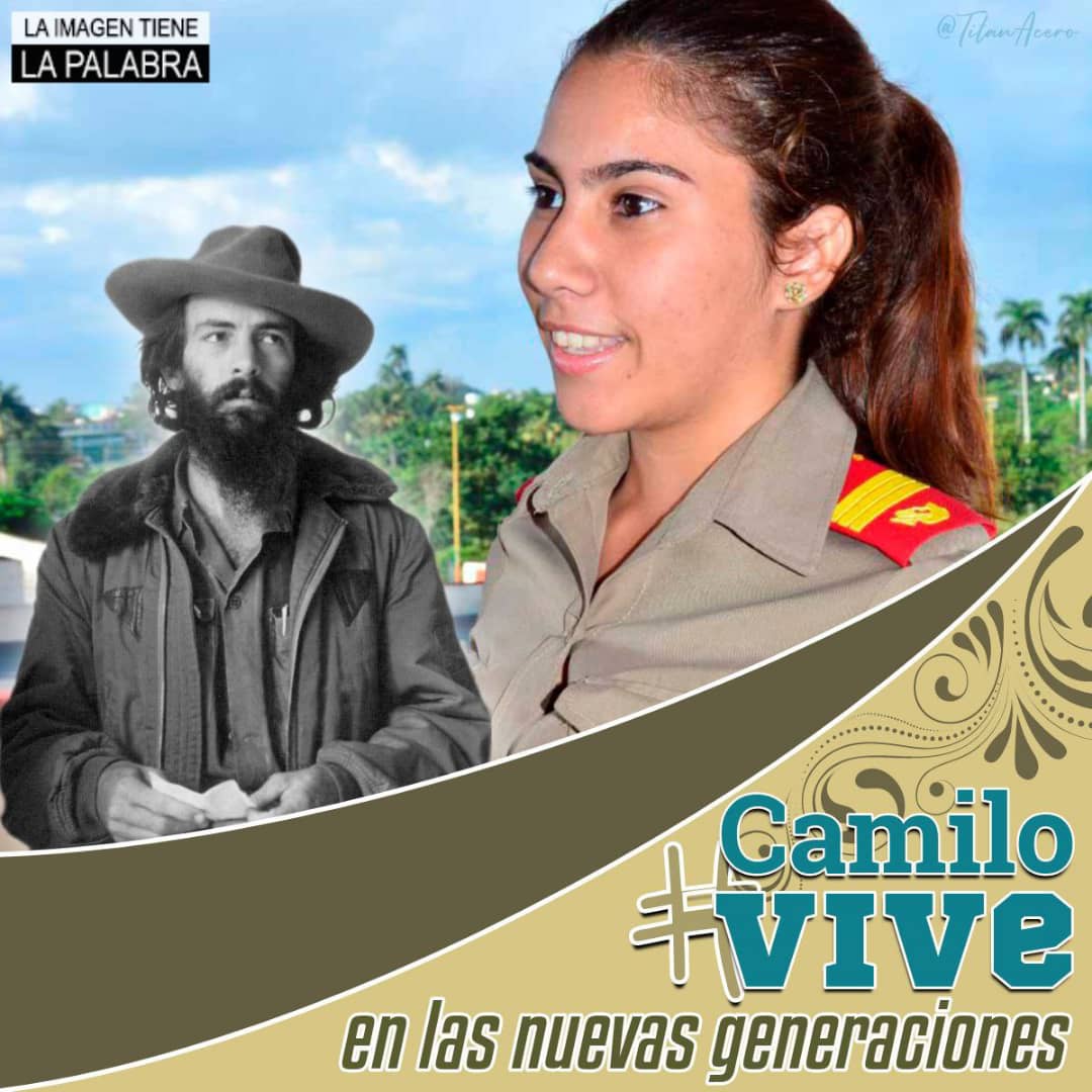 Entre tantas virtudes de Camilo el Amor y la Fidelidad a la Patria,a la Revolución y a Fidel. Lo hicieron inmortal!!!!! #CamiloVive en las nuevas generaciones @Conavil_ECM #LatirAvileño