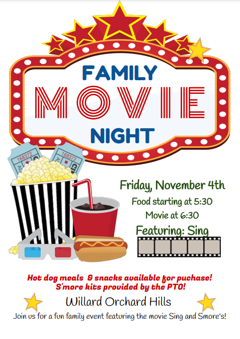 Family Movie Night! Friday, November 4th
