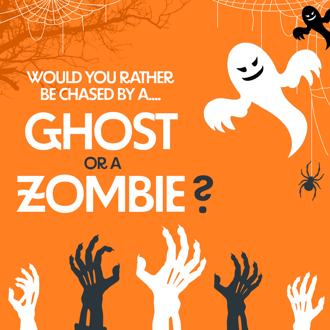 PLBNissan's tweet photo. As Halloween approaches, we have a #Spooky question for you. Would you rather be chased by a ghost or zombie... and why? ⬇️👻🧟‍♀️ #PriceLeBlancNissan https://t.co/UQ1jKuUqow