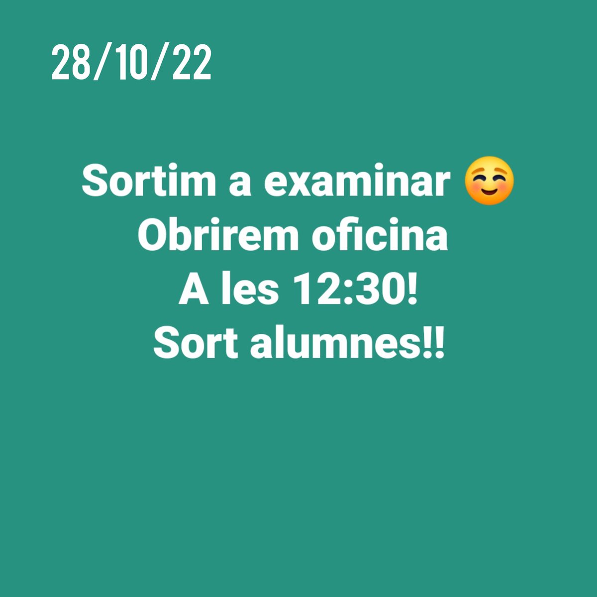 AUTOPEDRALBES's tweet photo. Demà #exàmen!! 👏🏻👏🏻👏🏻👏🏻💪🏻 https://t.co/sPX9q1WSuq
