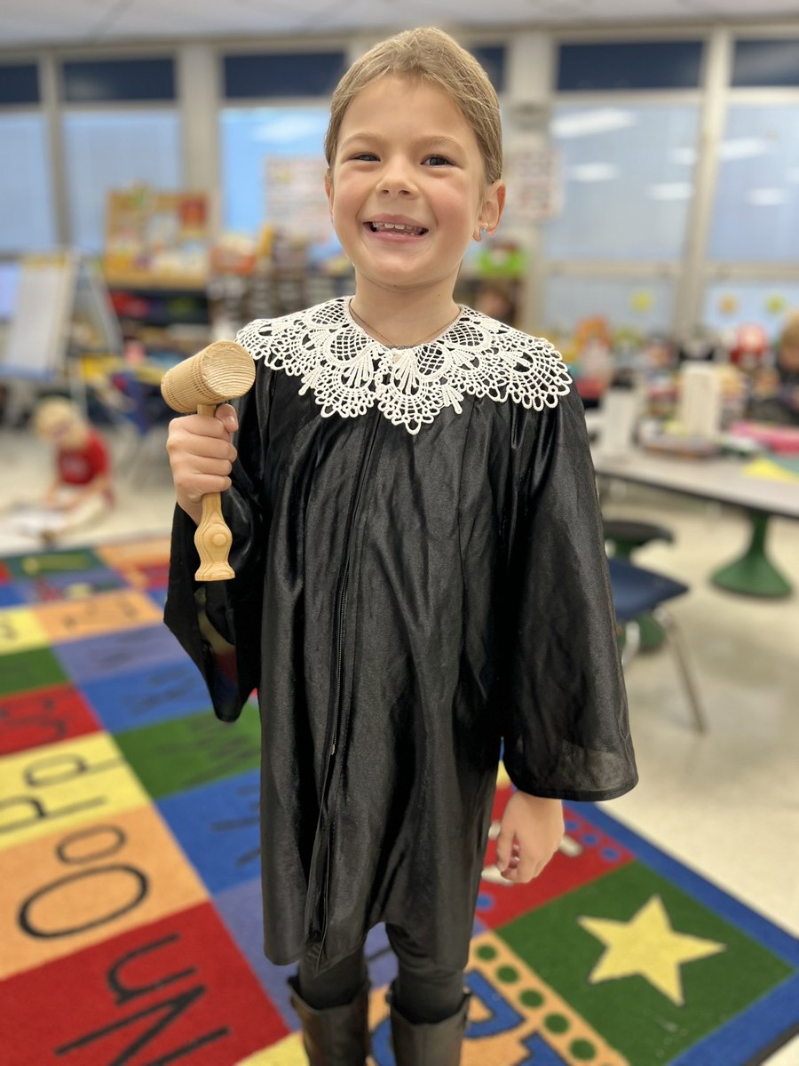 Today, we had to dress like our favorite superhero! ❤️ #collsedu #RuthBaderGinsberg #elementaryed