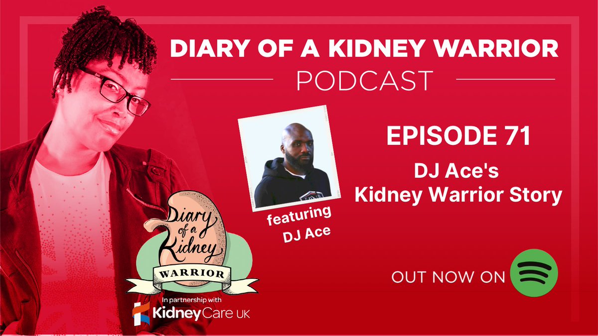 Please listen to & share the new ep of #diaryofakidneywarriorpodcast ft Special Guest from @1Xtra @DJace shares his #kidneywarriorstory Exclusive video version youtu.be/tIiy3n69Gpo Audio Version out now on: @spotifypodcasts open.spotify.com/episode/7wOI9Z… #CKD #blackhistorymonth