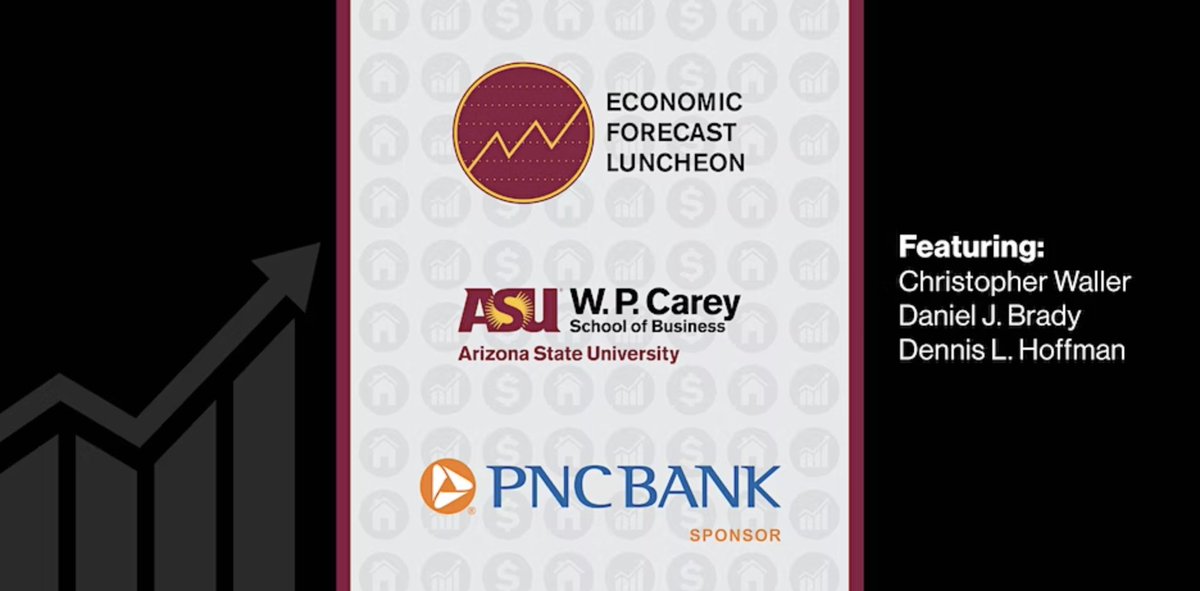 Join us in person or online as top national and regional experts present their #economic forecasts and advice on current issues at the 59th Annual ASU/PNC Bank Economic Forecast Luncheon. ow.ly/ycif50LeUuq