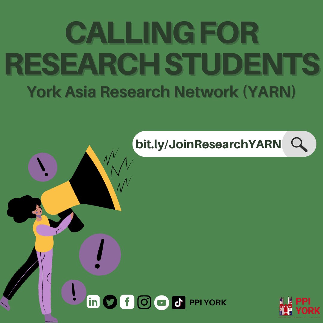 York Asia Research Network (YARN) is inviting Indonesian research students to join their network and enrich research on Asia.

Click bit.ly/JoinResearchYA… to enter the network, interact with fellow Asian research students in York, and share new insights on Asia!