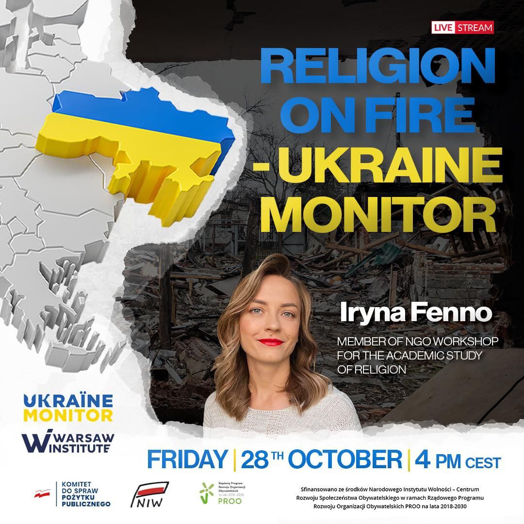 Religion_Fire's tweet photo. Tomorrow at 4 pm CET @WarsawInstitute will have a conversation with Iryna Fenno and Liliya Pidhorna about Religion on Fire project. Please, join the event through the link: https://t.co/weknVJoEBH https://t.co/gLcinnKmoZ