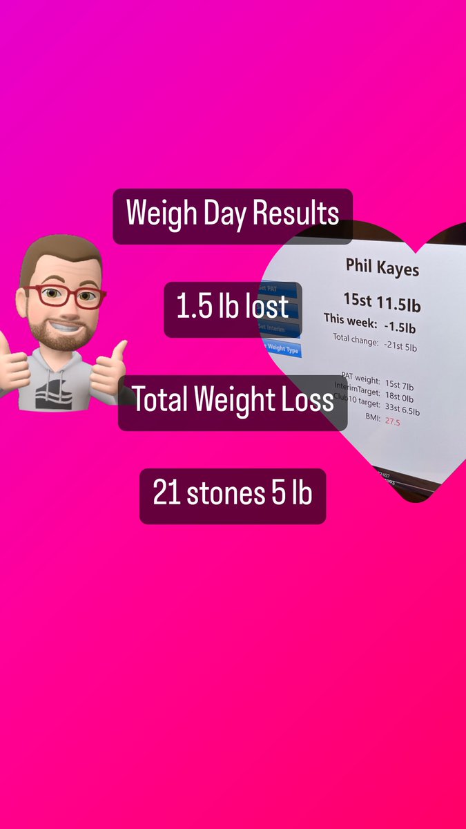 Another weigh in and another step back to target range. 21 stones 5lb lost with <a href="/SlimmingWorld/">Slimming World</a> and now looking forward to the #slimmingworldawards2022 in 2 weeks.