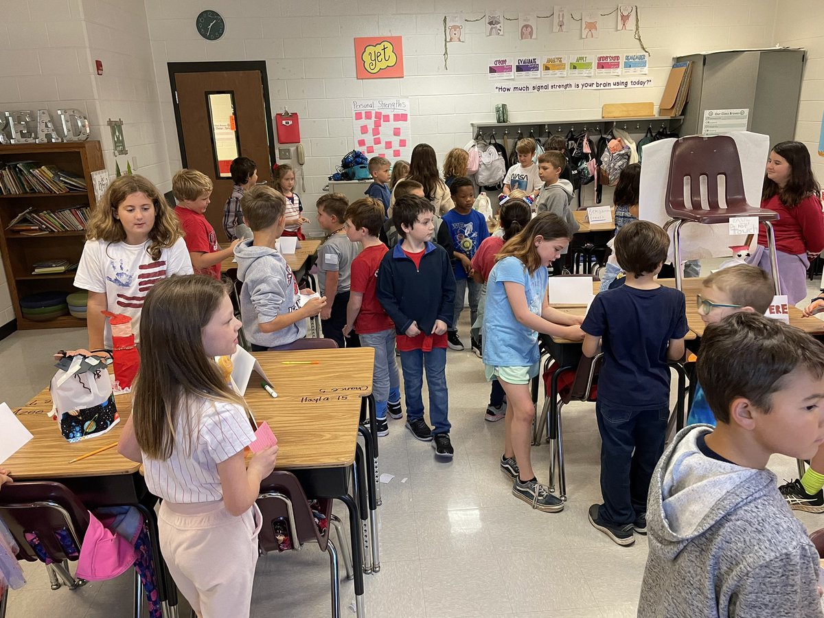 4th grade ELA has been researching and writing informational essays to create a wax museum presentation.  Thanks to Ms. Mooney’s class (our Tribe Buddies) for the invitation!! We loved it!! My students were so impressed with their hard work! #4Tribes1Family
<a href="/BGESTEM/">Ball Ground STEM Academy</a>