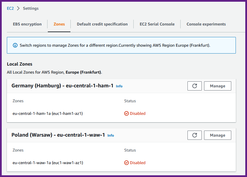 The two newest #AWS Local Zones,(the first in Europe) are now open in Hamburg and Warsaw. Read the What's New (aws.amazon.com/about-aws/what…) to learn more, and enable them in your console with a couple of clicks: