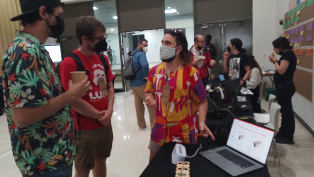 GOSHCommunity's tweet image. Juan P Maestre @yeipijotape from @UTAustin shows and tells the Whole Communities Whole Health project @UTAustin_WCWH, and its open, #DIY environmental air quality monitor #GOSH2022 #PublicDemo #OpenScienceHardware #OpenSciemce #OpenHardware #ParticipatoryScience