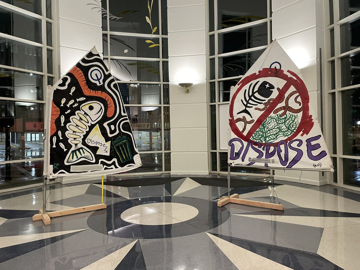 MeganWeber_AIS's tweet photo. Farewell #UMISC2022! It was a fabulous conference. Loved all the sails with AIS prevention messages painted on them from Hennepin County, MN on display! https://t.co/9TiCGe1PBy
