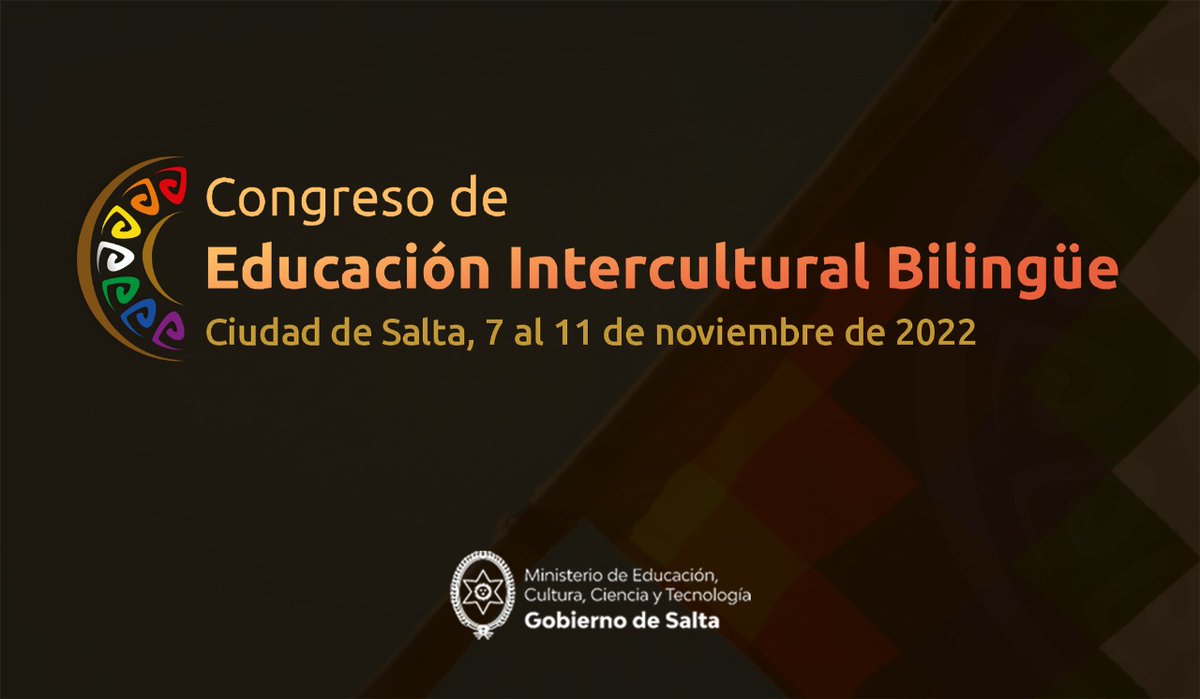 El <a href="/MEducacionSalta/">Ministerio de Educación de Salta</a> organiza el Congreso de Educación Intercultural Bilingüe entre el 7 y el 11 de noviembre en la ciudad de Salta ¡Las y los esperamos!

📲 edusalta.gov.ar/index.php/info…