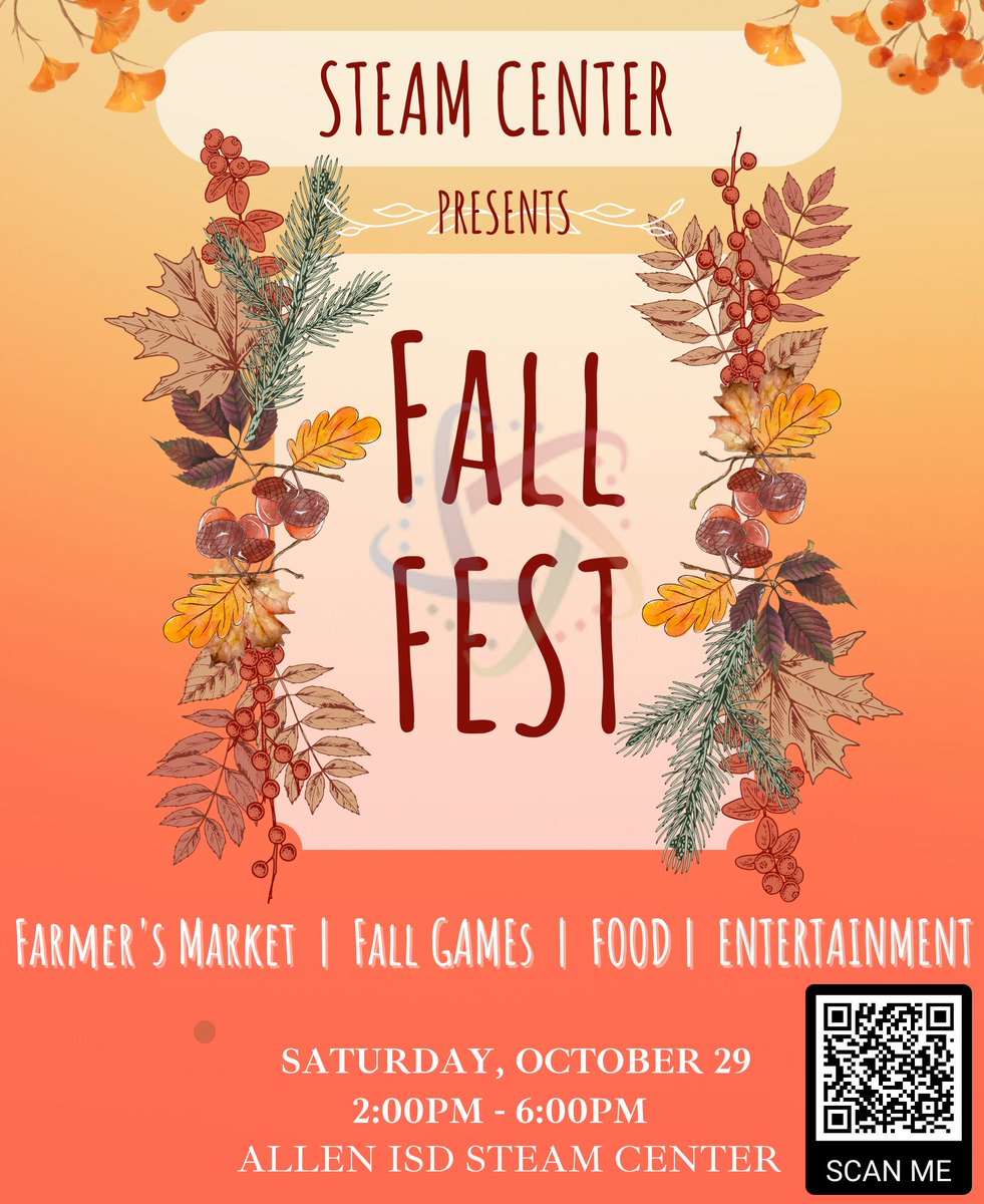 Join us for this year's Fall Fest on Saturday, Oct. 29th! Enjoy tons of fall activities, live music, and a Farmer's Market! We hope to see you there!🍁