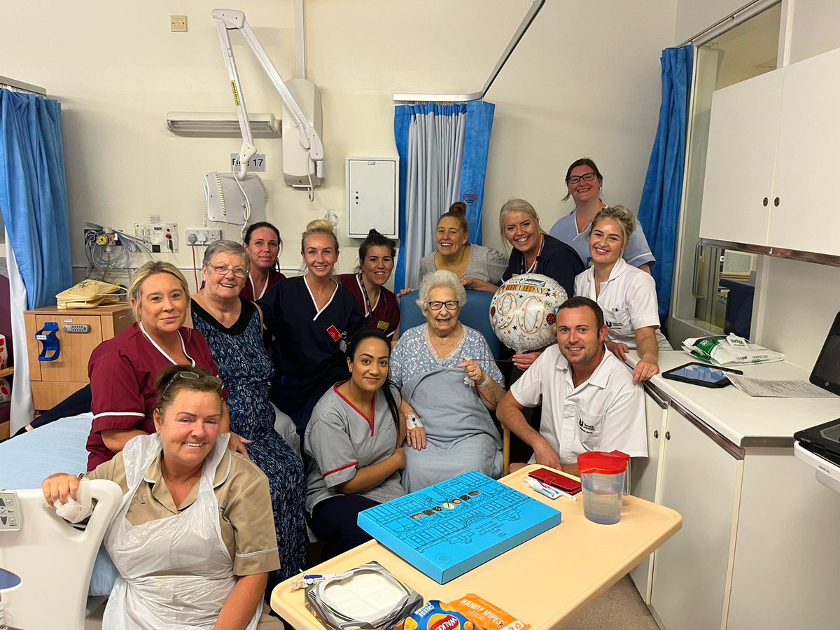 Hospital isn’t the place to celebrate a special birthday, so we on <a href="/Gastroward6/">Gastroenterology Services</a> tried to make a 90th birthday special for one of our  patients <a href="/NHSExtraMile/">ExtraMile</a>