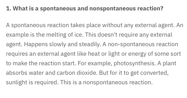 Now call me picky (I admit it) but does ice really melt spontaneously without any external agent such as heating? no wonder the polar ice caps are in peril… (Also - it's not a 'reaction' and there is a confusion with initiation energy. Picky.)