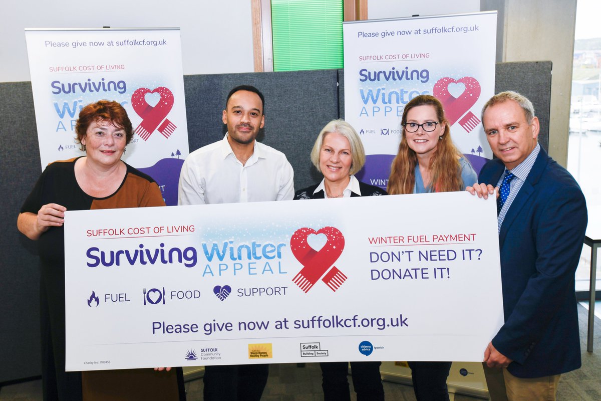 suffolkgiving's tweet photo. Thanks to everyone who helped us launch the 12th Surviving Winter Appeal today.

The initiative has been widened this year, to not only provide grants to help people pay for fuel, but also to support food projects and local charities. 👇
https://t.co/WsIYSKcN4Y https://t.co/3WWL7xZ9g7