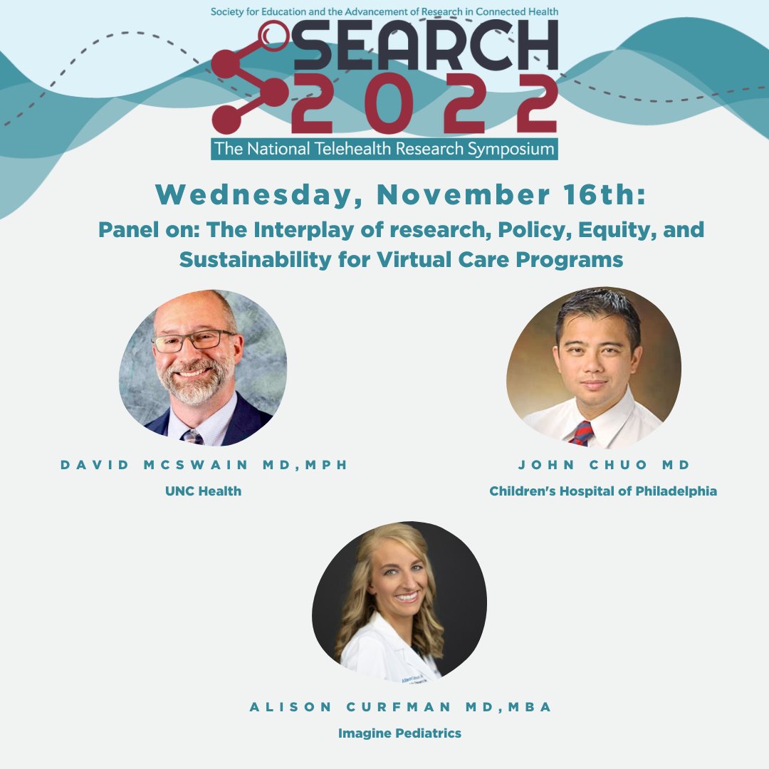 search_society's tweet photo. Introducing the #SEARCH2022 panel on The Interplay of research, policy, equity and sustainability for Virtual Care Programs! To learn more and register, visit: https://t.co/DJd2hZLTqx https://t.co/xz9xOSqNf2