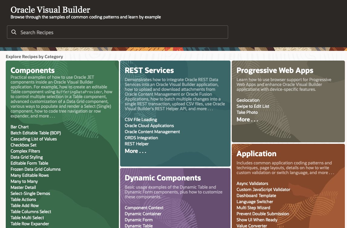 ShayOracle's tweet image. Check out the new #Redwood experience in the #Oracle Visual Builder cookbook - vbcookbook.oracle.com
Improved searching and navigation - and a great look with #OracleVB