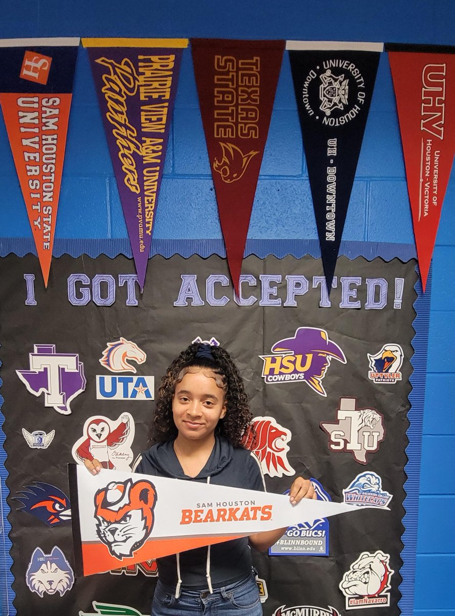 Congratulations Elissa Williams on your acceptance to 
<a href="/SHSUAdmissions/">SHSU Admissions</a> #EatEmUpKats #LobosToCollege 
<a href="/ChavezHS_HISD/">César E. Chavez High School</a> @HISD2College