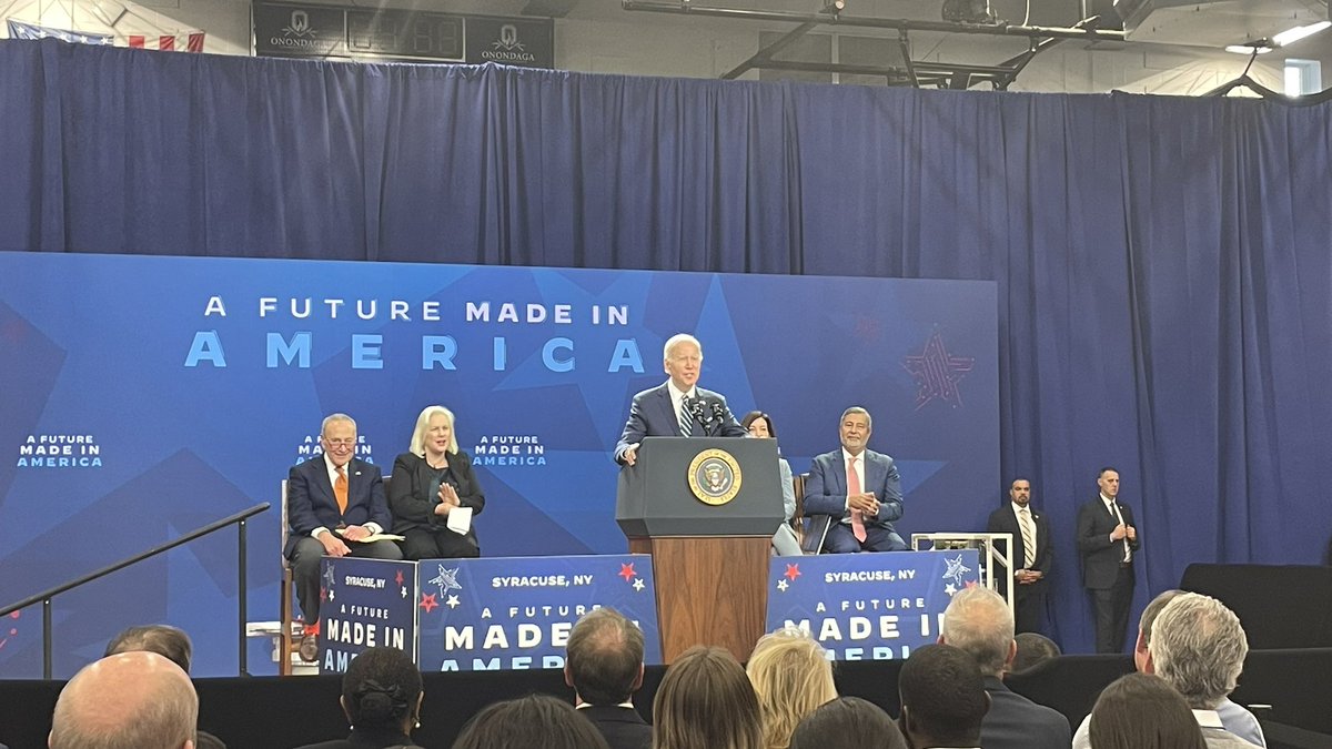 “Where is it written that the United States can’t be the manufacturing capital of the world?” Biden says as he touts his economic agenda & manufacturing boon during his presidency