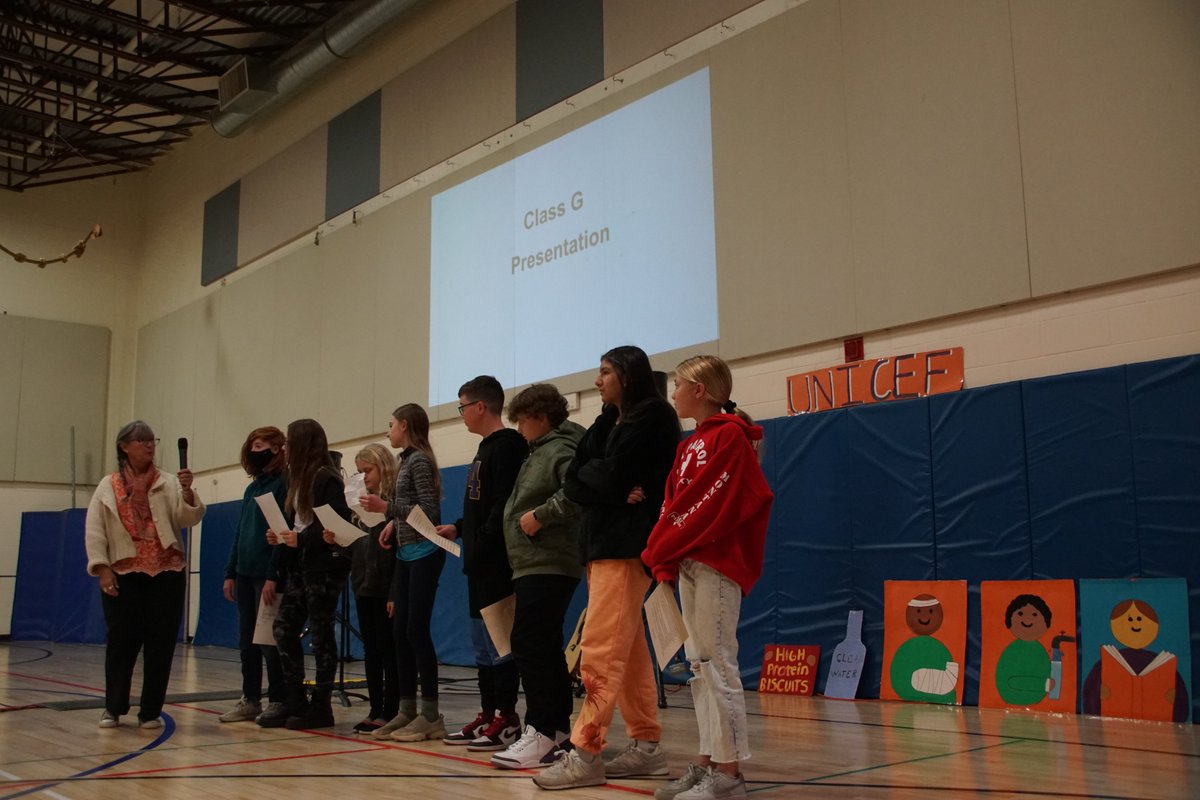 LakeCountryMN's tweet photo. We had our annual all school United Nations assembly today! Students sang songs, read the LCS pledge, heard about the donation initiatives from Class G. Children even practiced conversations with new friends and learned how that simple act can help promote peace in our community. https://t.co/WO58a5izIV