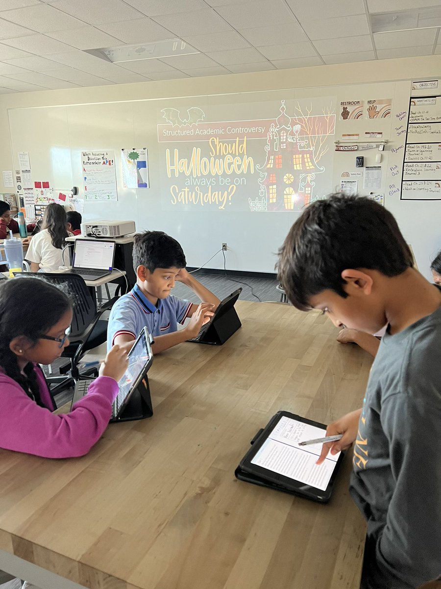 MsAlyssaGrant's tweet photo. So excited to see the points my learners come up with for their Halloween Debate on Monday! 🎃👻 #westfam https://t.co/ESa2iGtATH