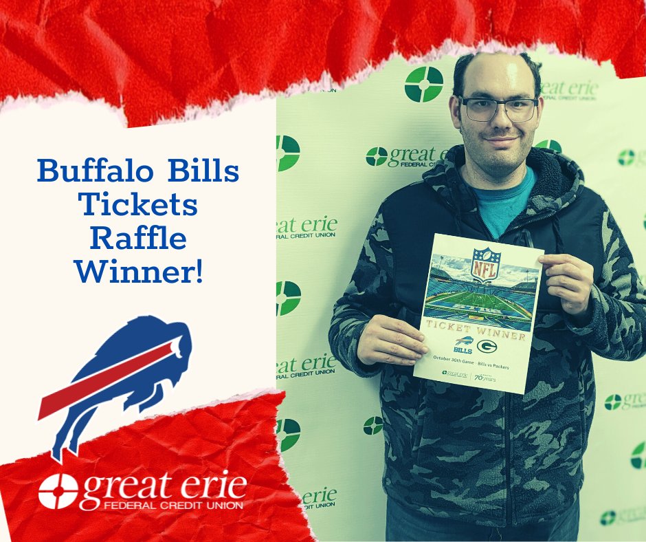 Congrats to our ICU/October Co-op Month member ticket raffle winner, Fred!!! 👏👏👏
Fred won two tickets to the Sunday, October 30th Bills vs Packers game compliments of Great Erie.
He was very excited to claim his prize. Enjoy the game Fred!
🏈🏈🏈 #GoBills!