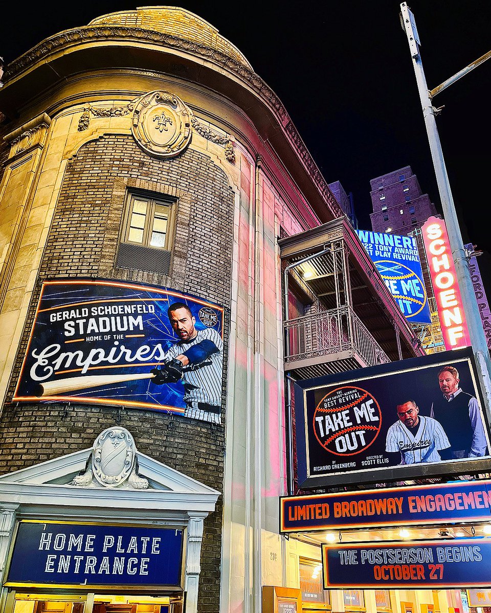 Just in time for the World Series... Take Me Out is officially back on Broadway! The Tony Award winning Best Revival begins performances tonight at the Schoenfeld and will run through January 29. Book your tickets from $59! ⚾️🎭 todaytix.com/nyc/shows/19749