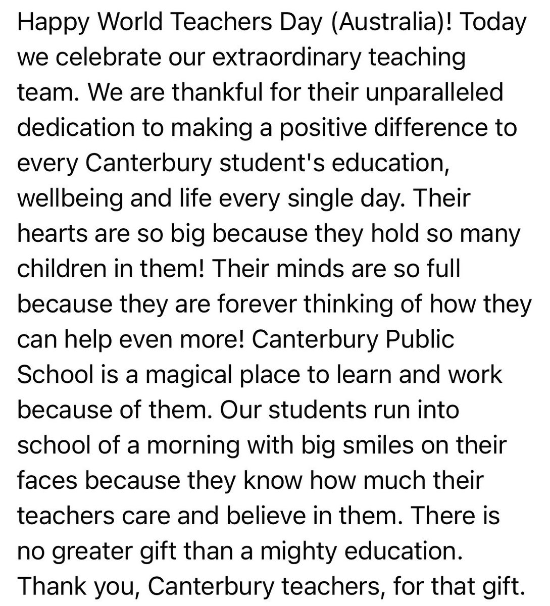 World Teachers Day (Australia) #worldteachersday