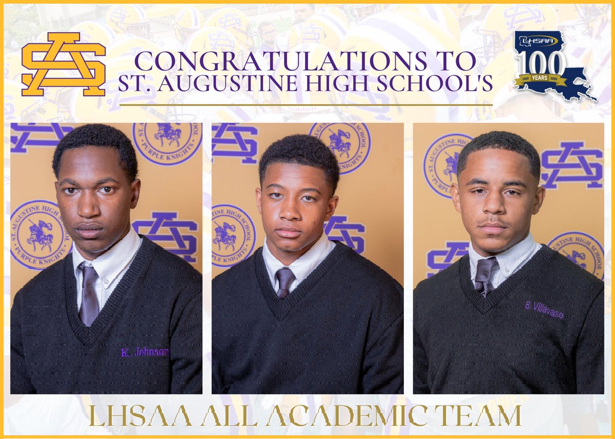 StAugnola's tweet photo. Congratulations to our Purple Knights who have been honored as part of the @lhsaasports All Academic Team. https://t.co/ul3MX1BzrO
