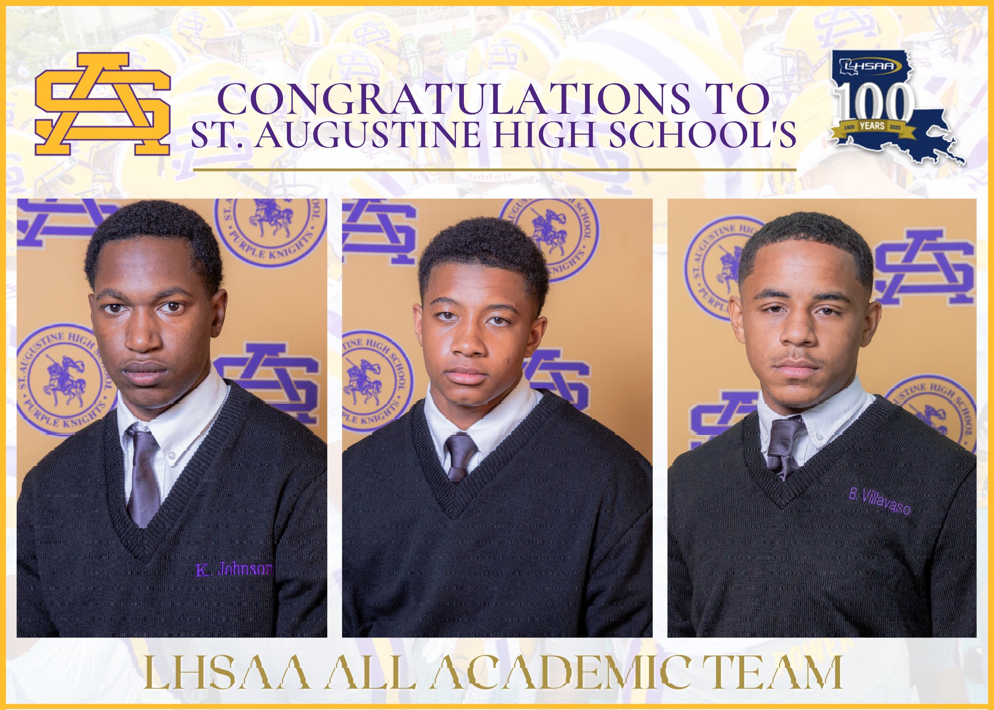 St Augustine NOLA On Twitter Congratulations To Our Purple Knights st-augustine-nola-on-twitter-congratulations-to-our-purple-knights