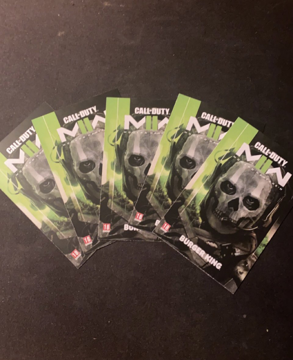 littletoxicman's tweet photo. I got 5 Bonus Call of Duty: Modern Wardare II Operator Skin &amp; 2XP Tokens left.
These are codes you can redeem at: 
https://t.co/VZMlISbCgP

Please take contact if you’re interested! 
#CallofDuty #code #coderedeem #ModernWarfare2 #operatorskin #2xptoken #redeemcodes #burgerking https://t.co/yKiO4CXV36