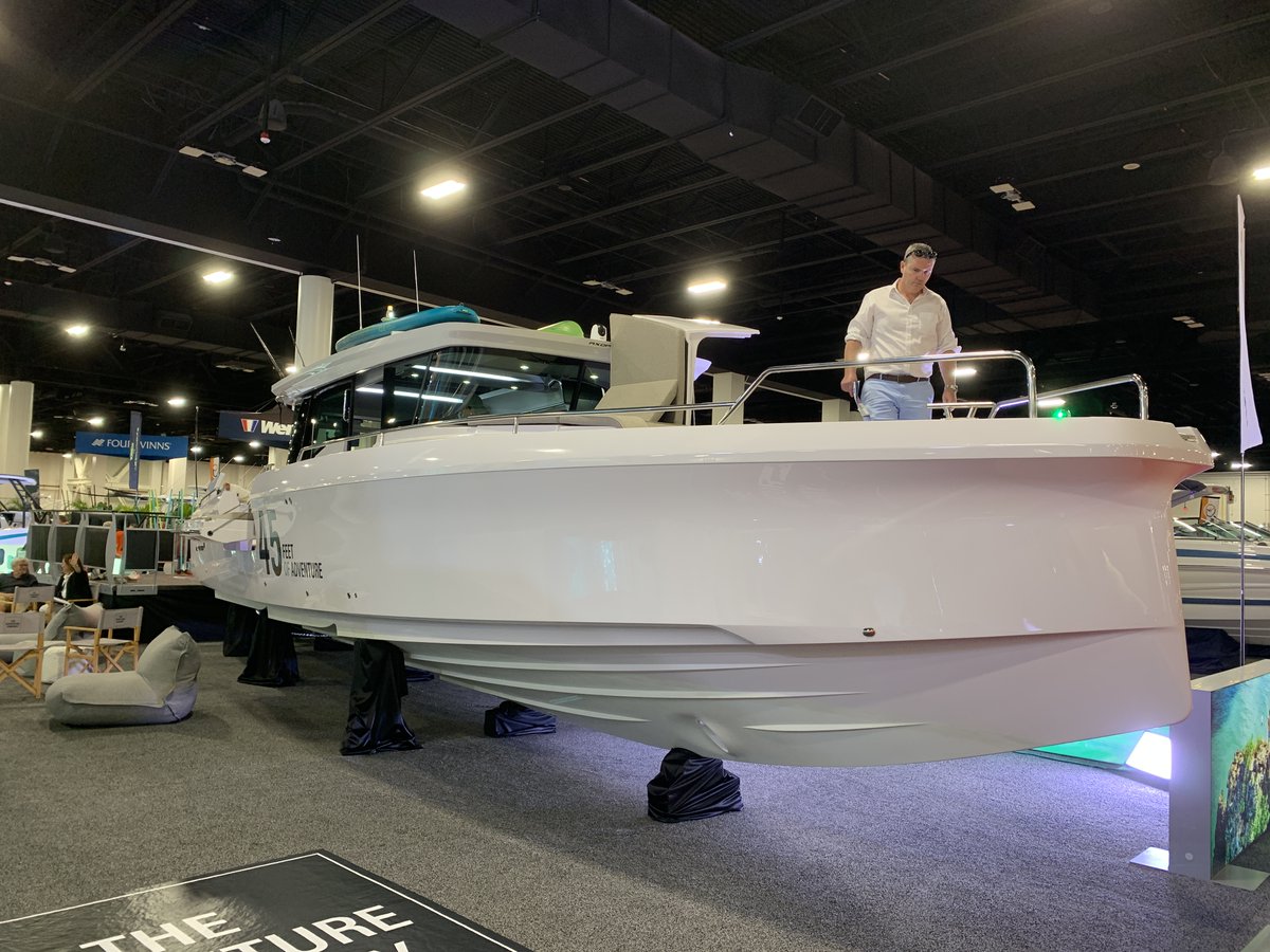 LumitecLLC's tweet image. FLIBS 2022: Axopar Boats has an all- new 45 at the show with a new branding campaign to support it, "45 Foot of Adventure,"and boy, do they pack a lot of boat into that 45 feet. Love or hate it, you got to go check it out!

#Lumitec #LumitecLighting #AxoparBoats #FLIBS2022