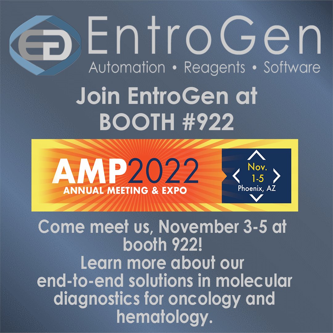 EntroGen's tweet image. We'll be at @AMPath , see you there! 
#AMPath22 #AMP2022 #oncology #hematology