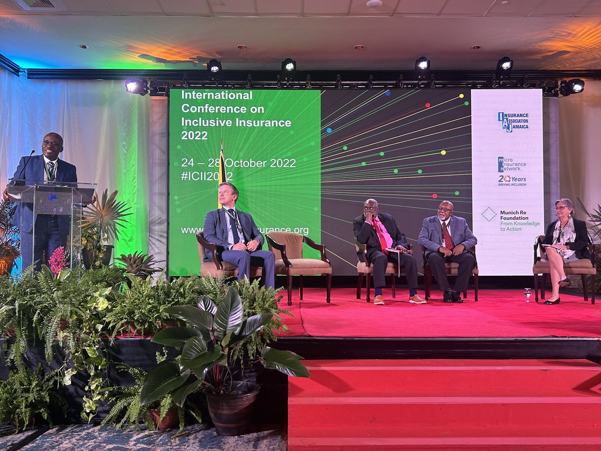 NetworkFlash's tweet photo. So long #Jamaica! As #ICII2022 comes to a close, Michael Kofi Andoh @nic_ghana welcomes everyone to #Ghana - the centre of the world - for #ICII2023 from 23-27 Oct! Let’s continue working together to #CloseTheProtectionGap! #inclusiveinsurance #microinsurance @IntMicroinsConf https://t.co/qdyDJ0Pdz9