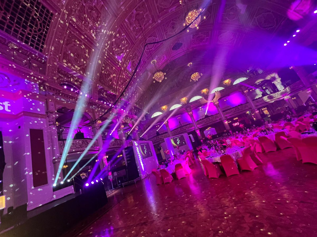 The <a href="/WGEmpress/">Empress Ballroom</a> looking pretty in Pink #beams #awards #Blackpool #eventprofs #mirrorball