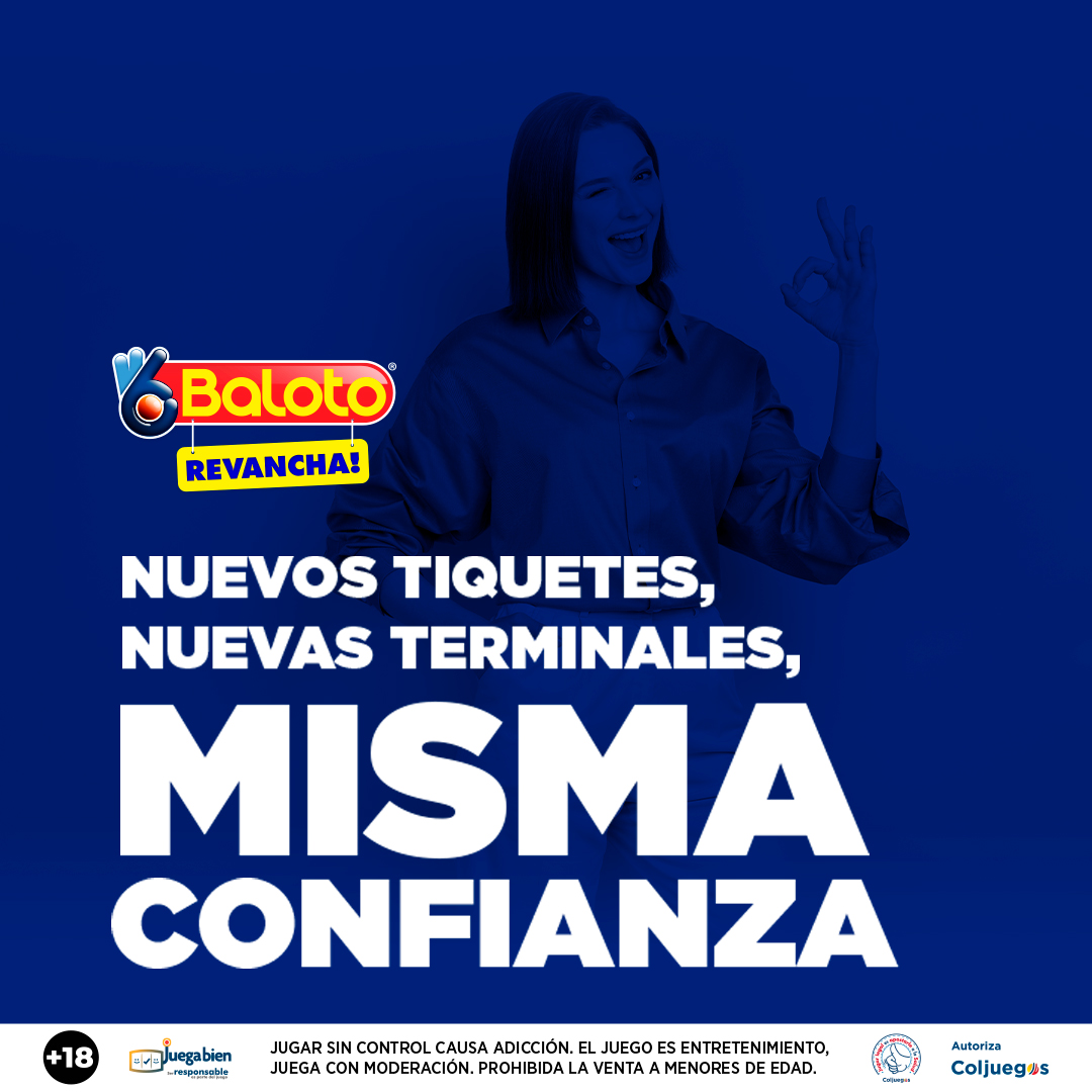 Baloto_Colombia's tweet photo. Nuevos tiquetes, nuevas terminales y la misma confianza de Baloto Revancha para convertirte en el nuevo multimillonario de Colombia.🇨🇴🤩👀

Encuentra tu punto Baloto más cercano en https://t.co/ltzWIiHRBX.

#PuntosBaloto #paginaoficial #Balotosigueatulado  #Cúcuta #Compratuticket https://t.co/vchBL37Nzf