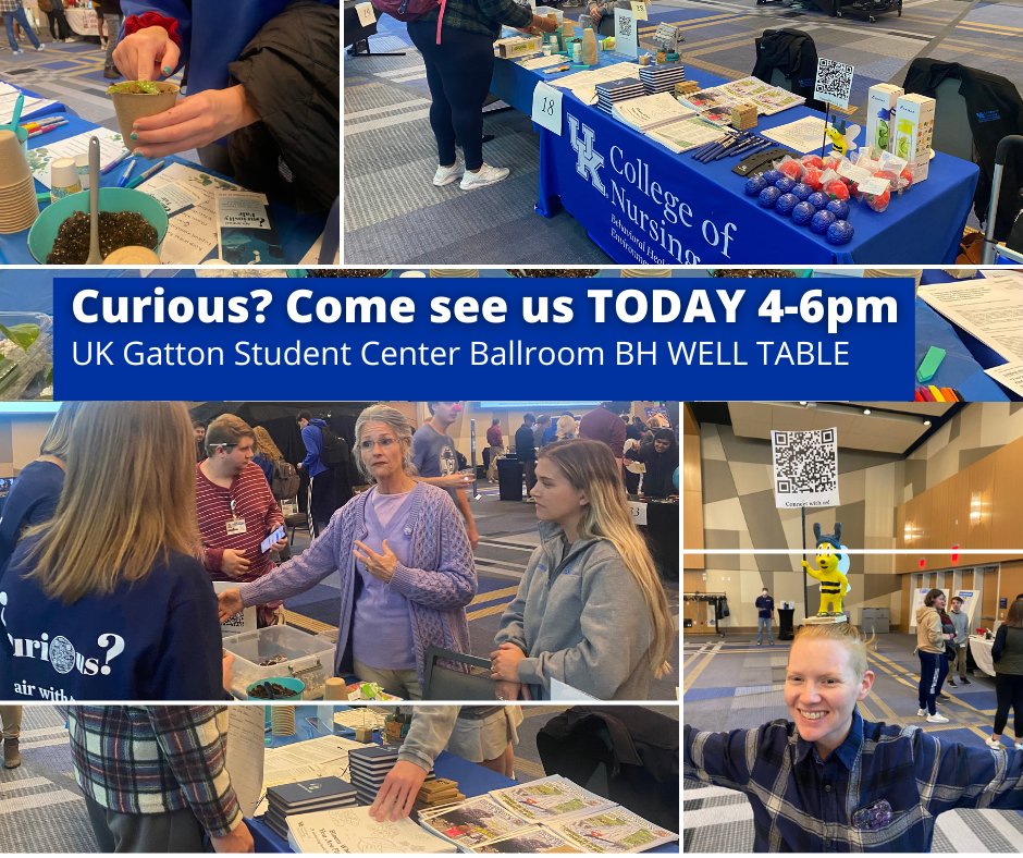 UKBHWELL's tweet photo. Come see BH WELL until 6pm EST TODAY (10/27/22) at #CuriosityFair in the @univofkentucky #GattonStudentCenter Ballroom!
We'd love to plant seeds of self-care with you! Plants to take with you while supplies last.
https://t.co/9WiLqqNuF9 https://t.co/bN8R1JSMgv