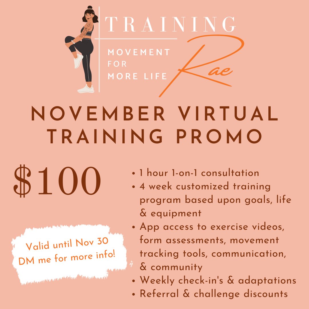 raeburgundy's tweet image. I’m a certified CSEP-CPT &amp;amp; NASM-CES focused on helping people move through life easier - this is not a weight loss training program but a movement movement to have you feeling your best. #yeg #personaltrainer #virtualtrainer #health #wellness #movement #trainingrae