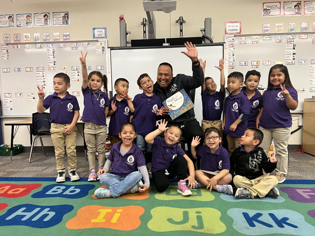 FortWorthISD's tweet photo. Jumpstart’s Read for the Record is the world’s largest shared reading experience to celebrate children’s early language and social-emotional development. Our district leadership had a great time reading “Nigel and the Moon” to students across the district today! https://t.co/sn2e74OSKI