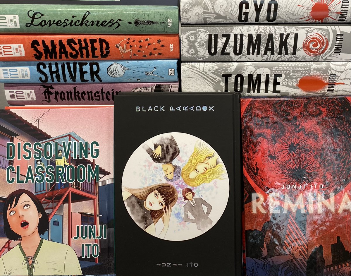 StMarksComicsNY's tweet photo. Just in time for #Halloween! Full restock of #manga from Japan’s Master of Horror, Junji Ito! #junjiito #uzumaki #tomie #dissolvingclassroom #blackparadox
#industrycity #shopsmall #brooklyn https://t.co/aWAGKj17wX