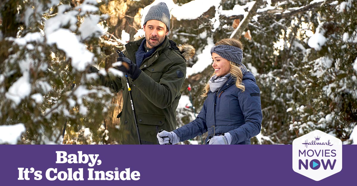 HallmarkPlus's tweet image. Will the change of scenery and her new friend Ben @leven_stund suddenly change Hanna's @jocelynhudonx heart? Find out in #BabyItsColdInside!